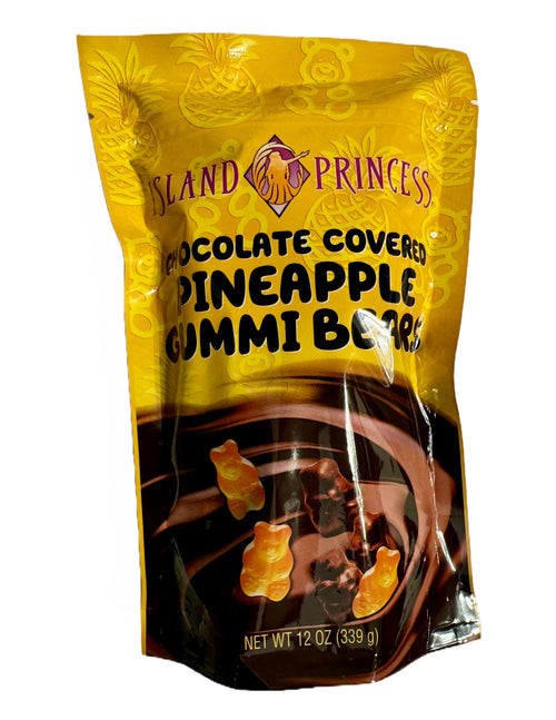 Island Princess Chocolate Covered Pineapple Gummi Bears