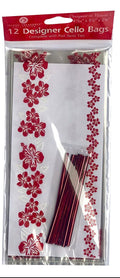 Island Heritage Mele Kalikimaka Cellophane Party Gift Bags Hawaii Designed pk. of 12