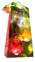 “Festive Hawaiian wine bag with colorful ornaments holiday design”