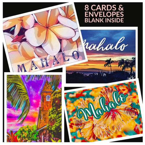 Hawaiian Mahalo Greeting Cards (Choose Design)