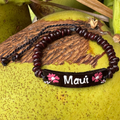 Hawaiian Store MAUI Adjustable Coconut Hand-Painted Flower Bracelet (Choose)