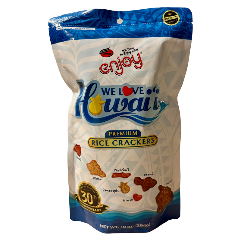 Enjoy “We Love Hawaii” Premium Rice Crackers – 10 oz Special Edition