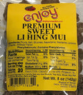 Enjoy Hawaii Premium Sweet Li Hing Mui - Preserved Dried Plum - 5 oz Bag