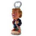 4-inch Trump dashboard bobblehead with money and “Hawaii” base – poly resin figure with adhesive mount side view
