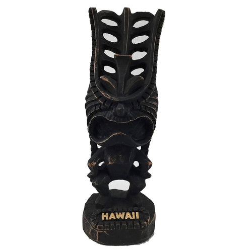 7-inch Long Life tiki statue carved from hapa wood – tropical Hawaiian decor