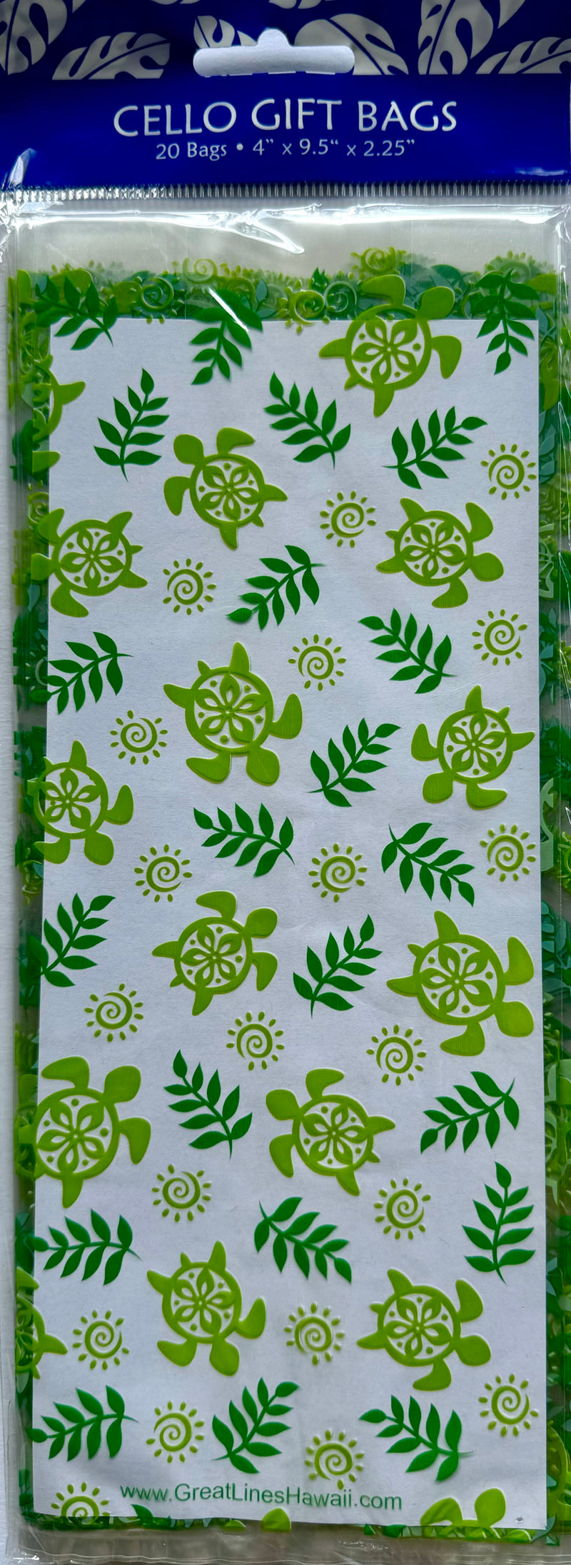 Bolsas de celofán para regalos de fiesta con diseño hawaiano de Great Lines, paquete de 20 (a elegir)