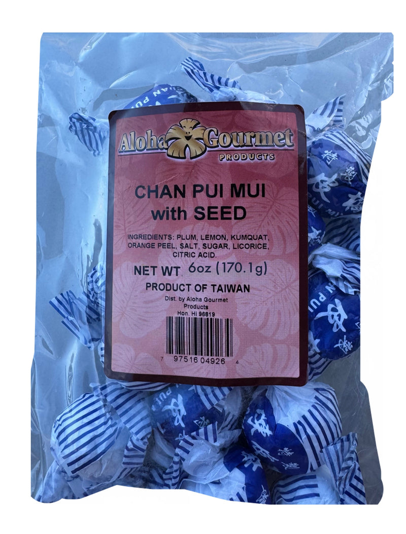 Chan Pui Mui With Seed - 6 oz Bag by Aloha Gourmet Products