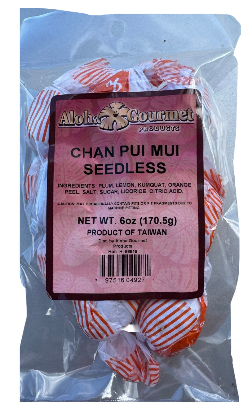 Chan Pui Mui Seedless - 6 oz Bag by Aloha Gourmet Products