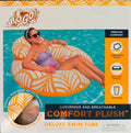 H2OGO! Comfort Plush Deluxe Swim Tube Pool Float – Velvet Soft Lounger