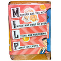 Back of soap with MILF acronym and humorous message
