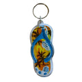 Hawaiian Flip-Flop Keychains - Single or 12-Pack | Tropical Acrylic Slipper Key Rings