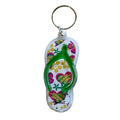 Hawaiian Flip-Flop Keychains - Single or 12-Pack | Tropical Acrylic Slipper Key Rings