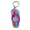 Hawaiian Flip-Flop Keychains - Single or 12-Pack | Tropical Acrylic Slipper Key Rings