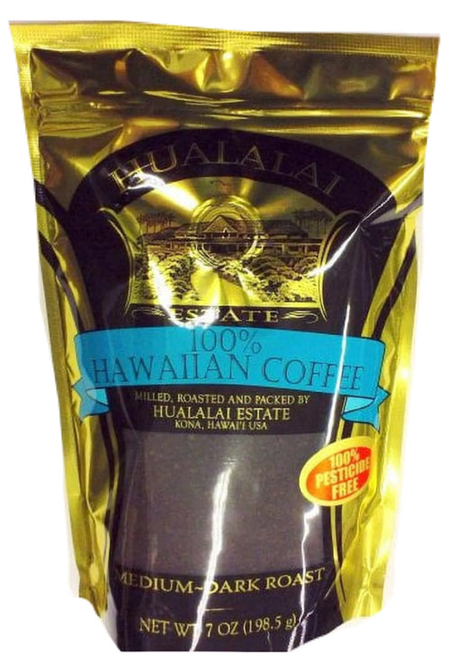 Hualalai Estate Coffee – 100% Hawaiian Coffee | Ground & Whole Bean | 7 oz | Unflavored, Vanilla Macnut & Chocolate Macnut