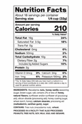 Nutrition facts label for a product with detailed information on calories, macronutrients, and ingredients.