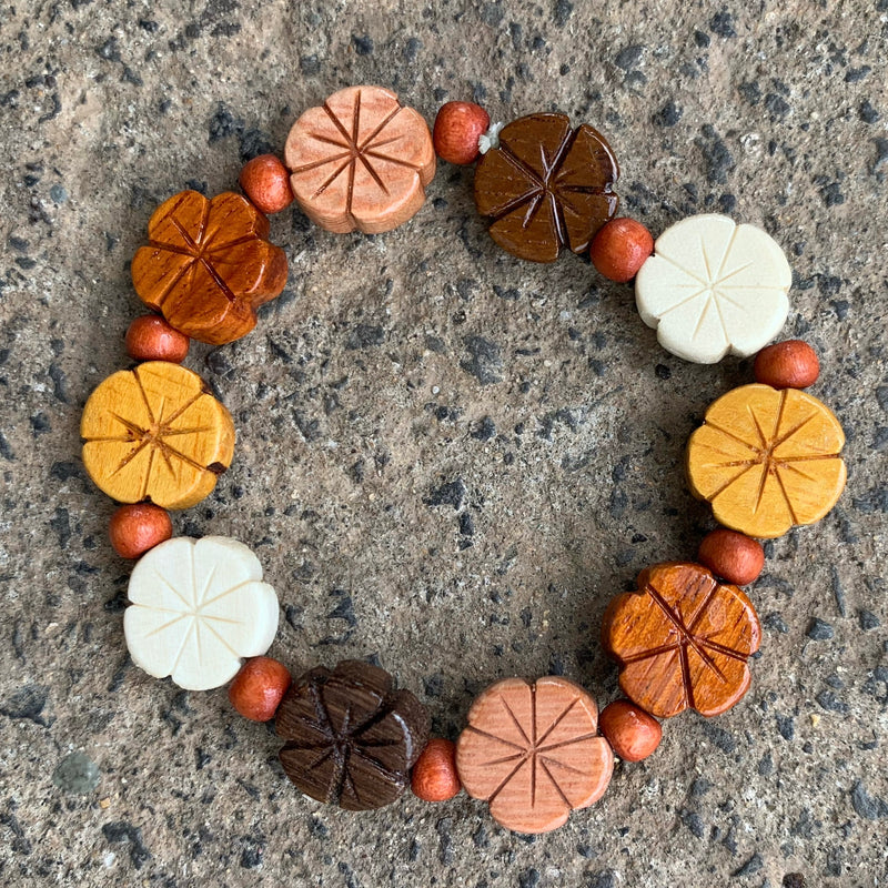 da Hawaiian Store Handmade Wooden Plumeria Bead Jewelry (Choose)