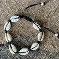 da Hawaiian Store Cowrie Shell Bracelet Anklet Black Cord (Choose Size)