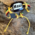 Adjustable Maui Rasta Bracelet – Faux Leather with Vibrant Island Colors