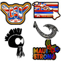 Hawaiian Island Themed Vinyl Decal Sticker (Choose from Multiple)