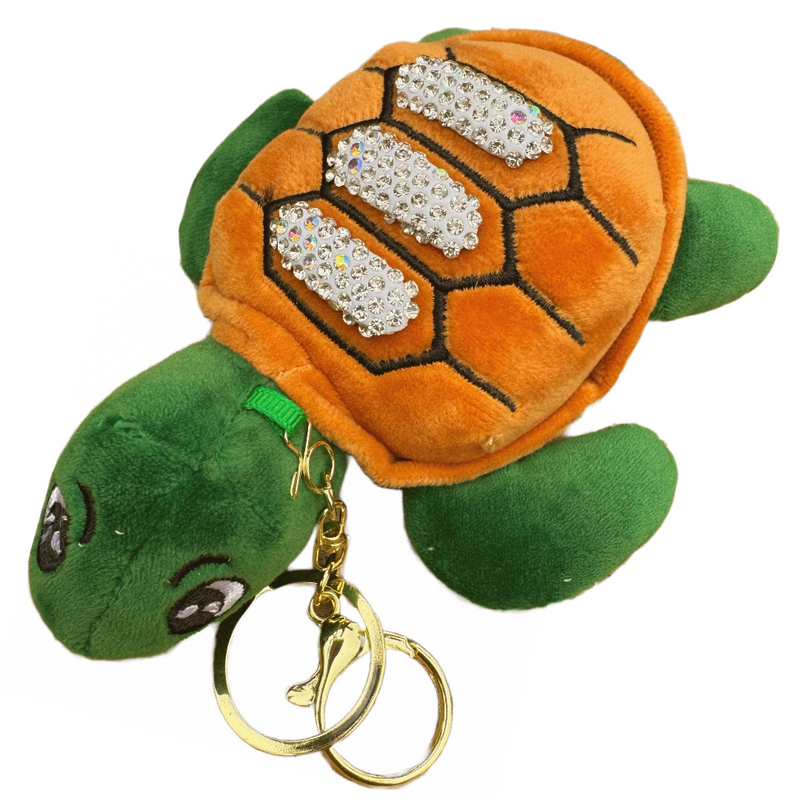 Hawaiian Store Plush Honu Turtle Keychain Featuring Rhinestones