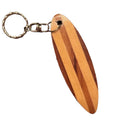 Handcrafted Wooden Surfboard Keychain with Hawaii & Hibiscus Design 4 Inch