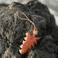 Hawaiian Store Hand-Carved Mini Replica Lei o Mano, Pahoa (Knife) or Makau (Fish Hook) Shark Tooth Polynesian Ornament 4"