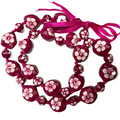 Hawaiian Store Valentine's Kukui Nut Lei - Shell or Wood Accents (Choose)