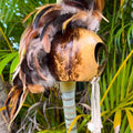 da Hawaiian Store Large Handmade Warrior Ikaika Makaki'i Makini Mask Helmet w/Puka Shells