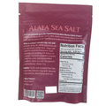 Back of Alaea Sea Salt packaging showing ingredients, nutritional facts, and ocean conservation message