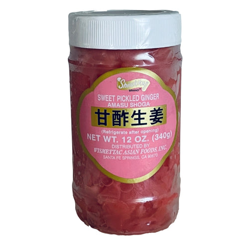 Shirakiku Amasu Shoga – Sweet Pickled Ginger, 12 Ounces