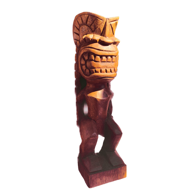 Hand-Carved 12" Wood Tikis – Unique Polynesian Decor from Hawaiian Store