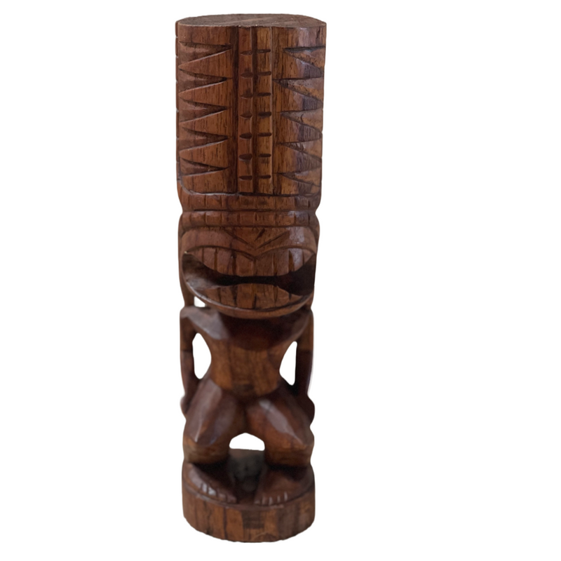 Tikis de madera de 30 cm tallados a mano: decoración polinesia única de Hawaiian Store