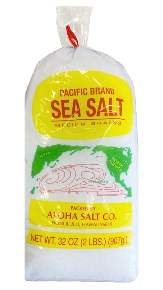 Pacific Brand Sea Salt - Medium Grains | 32 Ounce Bag from Aloha Salt Co.