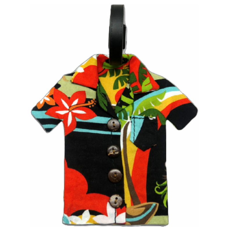 KC Hawaii Hula Hawaii Aloha Shirt Cloth Id Luggage Tag