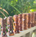 Hand-Carved 8" Wood Tikis – Unique Polynesian Decor from Hawaiian Store