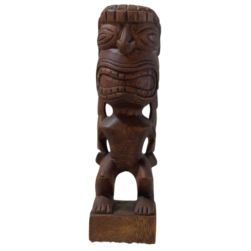 Hand-Carved 8" Wood Tikis – Unique Polynesian Decor from Hawaiian Store