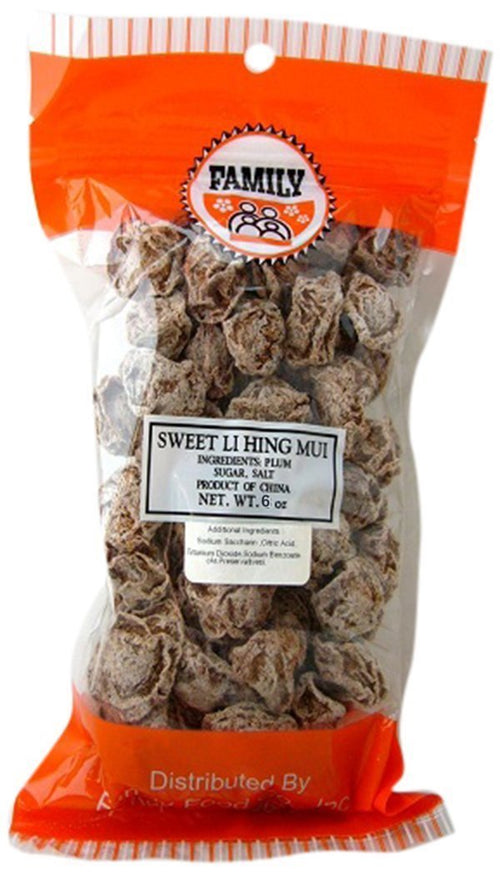 Family Sweet Li Hing Mui Plum Snack, 6 Ounce Bag