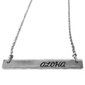 Hand Stamped Hawaiian Aluminum and Stainless Bar Necklace (Choose from three designs)