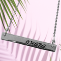 Hand Stamped Hawaiian Aluminum and Stainless Bar Necklace (Choose from three designs)