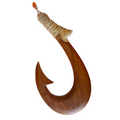 da Hawaiian Store Hand-Carved Engraved Polynesian Wood Makau Fish Hook (3 Sizes)