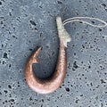 Hawaiian Wood Fish Hook Ornament