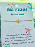 da Hawaiian Store Life is a Beach Honu Turtle Wish Bracelet" (Choose Color)