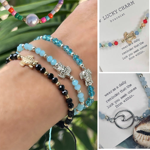 da Hawaiian Store The Lucky Charm Bracelet (Choose Wave, Honu or Pearl)