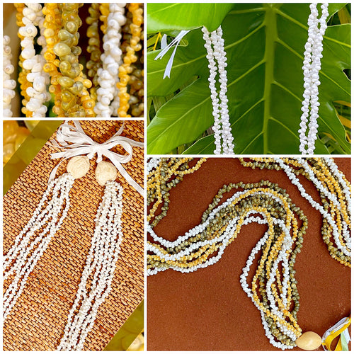 da Hawaiian Store Mongo Sea Shell Lei Necklace (Choose Color and Length)