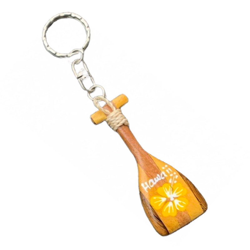 da Hawaiian Store Wood Outrigger Canoe SUP Paddle Key Chain (Choose Color)