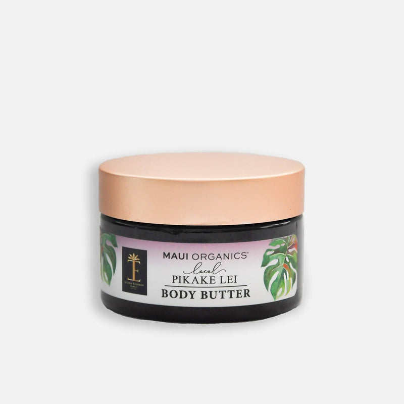 Maui Organics Local Pikake Lei Body Butter 4 oz jar - rich moisturizing body butter handcrafted in Maui with tropical island fragrance