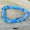 da Hawaiian Store Magical Maui Mermaid Glowing Glass Bead Stretchy Bracelet 8 MM (Choose Color)